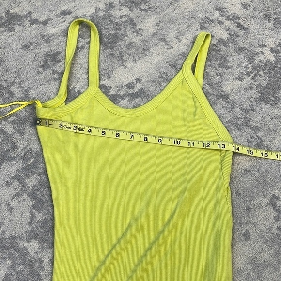 New Alix NYC Paulis Midi Tank Dress Kiwi Lime Green Neon Stretch Rib Knit Sz S - Picture 8 of 11